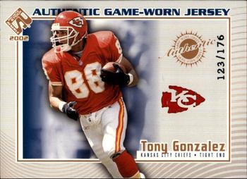 2002 Pacific Private Stock Reserve - Game Worn Jerseys Logos #64 Tony Gonzalez Front