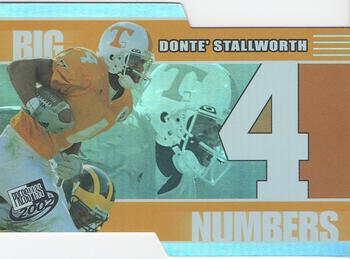 2002 Press Pass - Big Numbers #BN23 Donte Stallworth Front