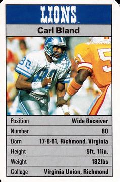 1987 Ace Fact Pack Detroit Lions #NNO Carl Bland Front