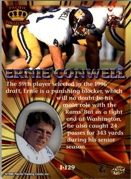 1996 Pacific Invincible #I-129 Ernie Conwell Back