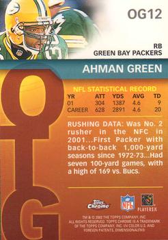2002 Topps Chrome - Own the Game #OG12 Ahman Green Back