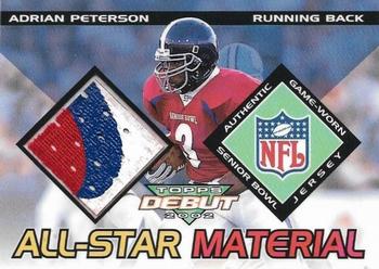 2002 Topps Debut - All-Star Material #AM-AP Adrian Peterson Front