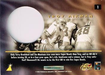 1996 Pinnacle Mint #1 Troy Aikman Back