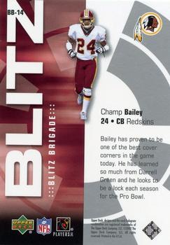 2002 Upper Deck - Blitz Brigade #BB-14 Champ Bailey Back