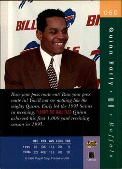 1996 Playoff Absolute #060 Quinn Early Back
