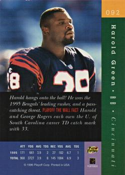 1996 Playoff Absolute #092 Harold Green Back