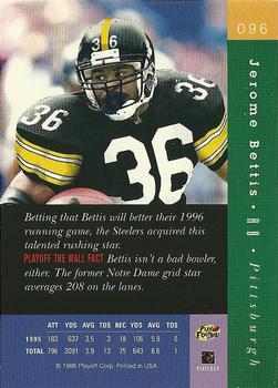 1996 Playoff Absolute #096 Jerome Bettis Back