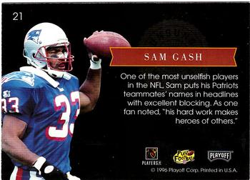 1996 Playoff Absolute - Prime Unsung Heroes #21 Sam Gash Back