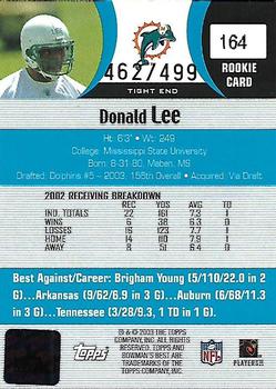 2003 Bowman's Best - Blue #164 Donald Lee Back