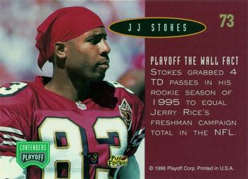 1996 Playoff Contenders - Open Field #73 J.J. Stokes Back