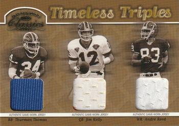 2003 Donruss Classics - Timeless Triples Jerseys #TT-2 Jim Kelly / Thurman Thomas / Andre Reed Front