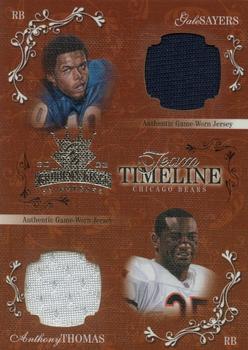 2003 Donruss Gridiron Kings - Team Timeline Materials #TT-5 Gale Sayers / Anthony Thomas Front