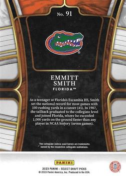2023 Panini Select Draft Picks - Blue Retail #91 Emmitt Smith Back