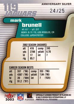 2003 Fleer Focus - Anniversary Silver #119 Mark Brunell Back