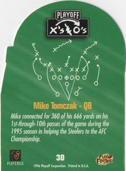 1996 Playoff Prime - X's and O's #30 Mike Tomczak Back
