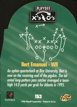 1996 Playoff Prime - X's and O's #153 Bert Emanuel Back