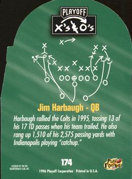 1996 Playoff Prime - X's and O's #174 Jim Harbaugh Back