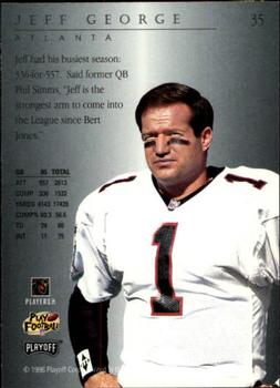 1996 Playoff Trophy Contenders #35 Jeff George Back