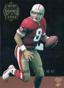 1996 Playoff Trophy Contenders - Back to Back Minis #12 Brett Favre / Steve Young Back