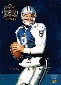 1996 Playoff Trophy Contenders - Back to Back Minis #1 Troy Aikman / Neil O'Donnell Front