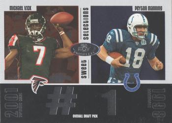 2003 Fleer Hot Prospects - Sweet Selections #5 SS Michael Vick / Peyton Manning Front