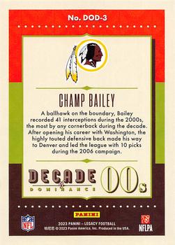 2023 Panini Legacy - Decade of Dominance #DOD-3 Champ Bailey Back