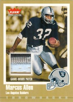 2003 Fleer Tradition - Throwbacks Memorabilia Gold Patches #TBP-MA Marcus Allen Front