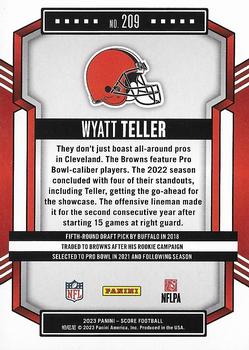2023 Score - Scorecard #209 Wyatt Teller Back