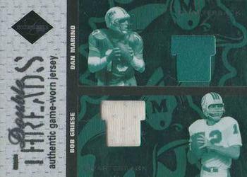 2003 Leaf Limited - Double Threads #DT-21 Bob Griese / Dan Marino Front
