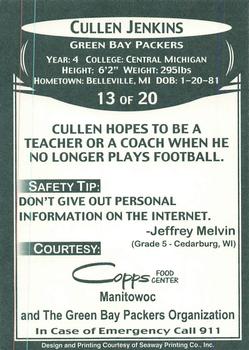 2007 Green Bay Packers Police - Copps Food Center, Manitowoc Police Department #13 Cullen Jenkins Back