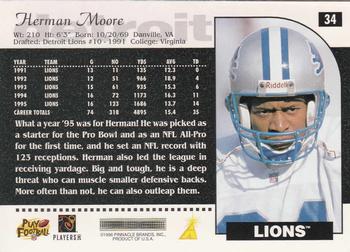 1996 Score #34 Herman Moore Back