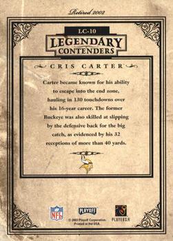 2003 Playoff Contenders - Legendary Contenders #LC-10 Cris Carter Back