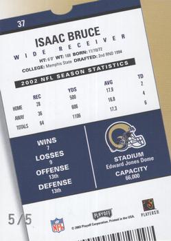 2003 Playoff Contenders - Orange County #37 Isaac Bruce Back