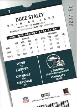 2003 Playoff Contenders - Playoff Ticket #8 Duce Staley Back