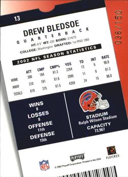 2003 Playoff Contenders - Playoff Ticket #13 Drew Bledsoe Back