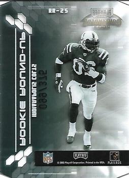 2003 Playoff Contenders - Rookie Round Up #RR-25 Mike Doss Back