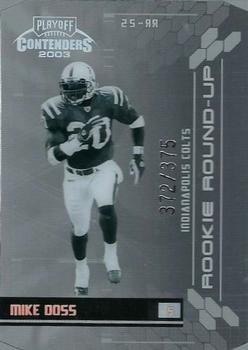 2003 Playoff Contenders - Rookie Round Up #RR-25 Mike Doss Front