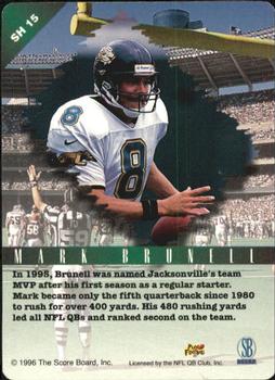 1996 Score Board NFL Lasers - Sunday's Heroes #SH15 Mark Brunell Back