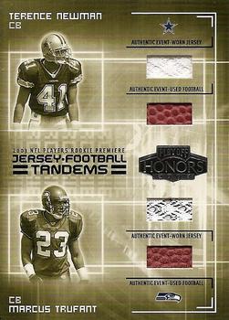 2003 Playoff Honors - Jersey and Football Tandems #JT-15 Terence Newman / Marcus Trufant Front