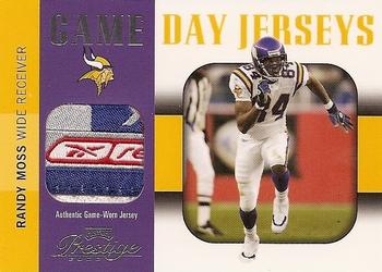 2003 Playoff Prestige - Game Day Jerseys #GDJ-15 Randy Moss Front