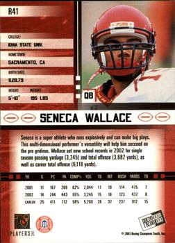 2003 Press Pass JE - Retail #R41 Seneca Wallace Back