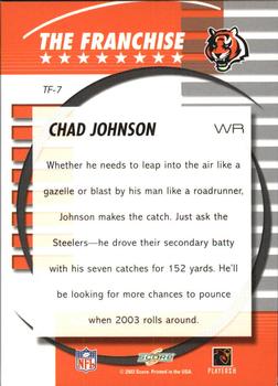 2003 Score - The Franchise #TF-7 Chad Johnson Back