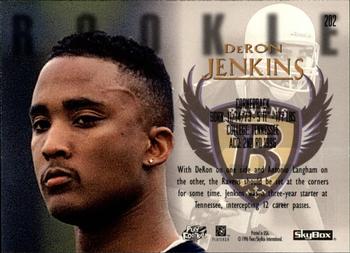 1996 SkyBox Premium #202 DeRon Jenkins Back