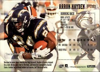1996 SkyBox Impact #123 Aaron Hayden Back