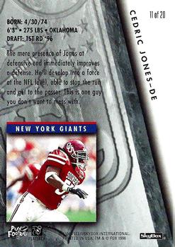 1996 SkyBox Impact - NFL on FOX: Same Game More Attitude #11 Cedric Jones Back