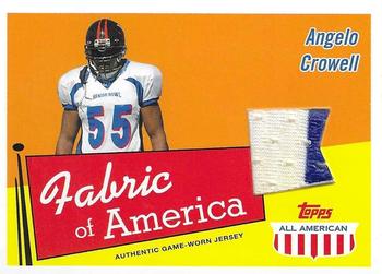 2003 Topps All American - Fabric of America #FA-AC Angelo Crowell Front