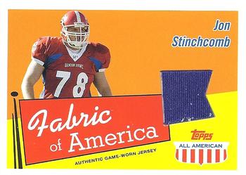 2003 Topps All American - Fabric of America #FA-JS Jonathan Stinchcomb Front