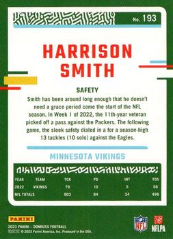 2023 Donruss #193 Harrison Smith Back