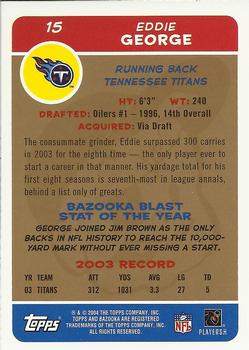 2004 Bazooka - Gold #15 Eddie George Back