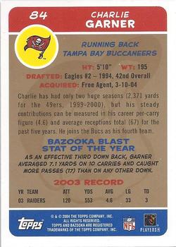 2004 Bazooka - Gold #84 Charlie Garner Back